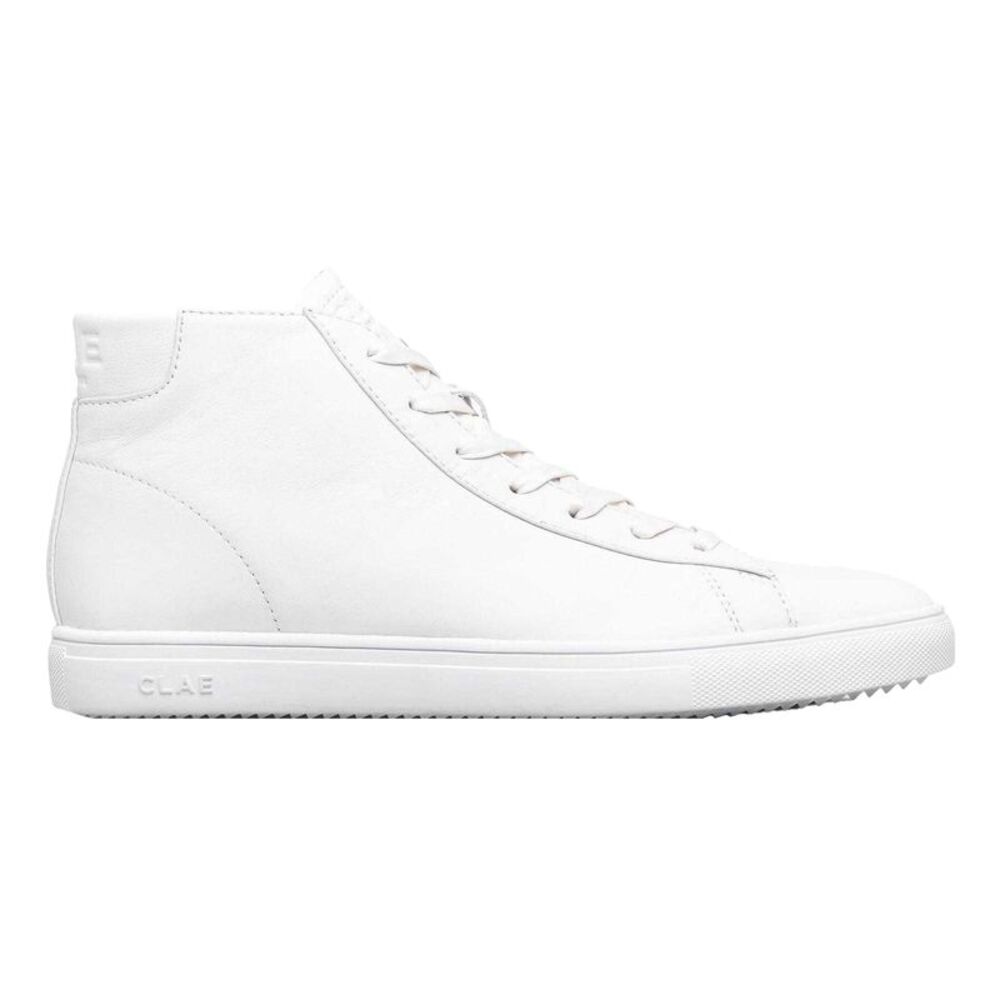 CLAE Childrens/Kids Bradley Leather Sneakers / White